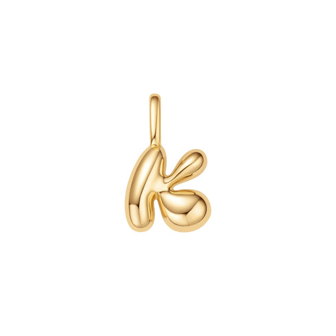 Gold K Letter Charm